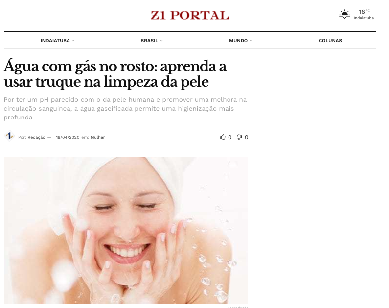 Água com gás no rosto: aprenda a usar truque na limpeza da pele