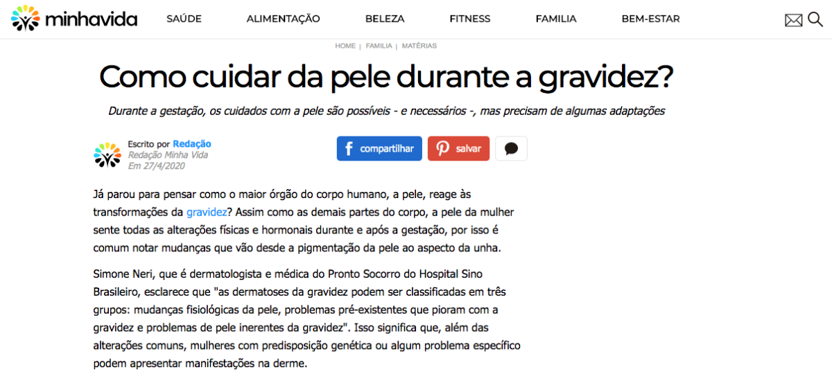 Como cuidar da pele durante a gravidez?