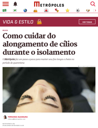 Como cuidar do alongamento de cílios durante o isolamento