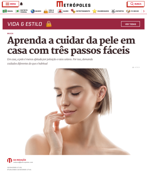 Aprenda a cuidar da pele em casa com três passos fáceis