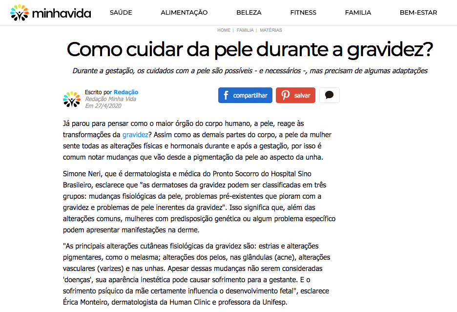 Como cuidar da pele durante a gravidez?