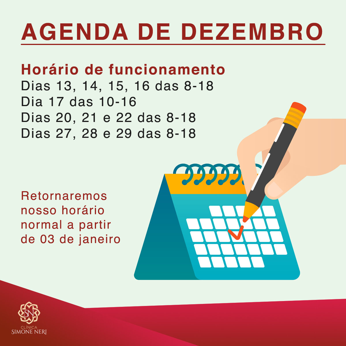 Agenda de Dezembro